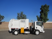 2014 Isuzu NQR with Heil Retriever Satellite 6yd Side Loader Refuse Truck