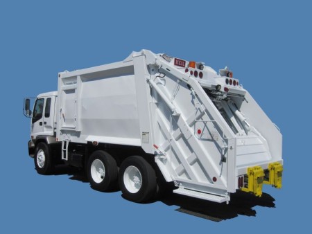 2008 GMC T8500 with Heil 20yd Rear Loader Refuse Truck