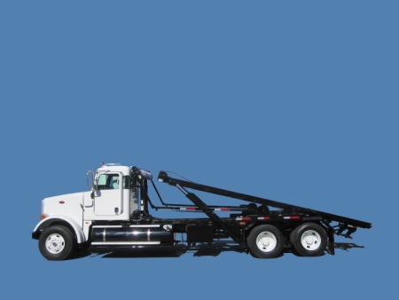 2015 Peterbilt 365 CNG Roll Off Truck with Galfab Roll Off Hoist