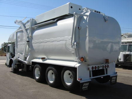 2002 Volvo CNG with Amrep 40yd Front Loader Refuse Truck