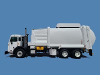 2020 Peterbilt 520 CNG with New Way Sidewinder 31yd Automated Side Loader Refuse Truck