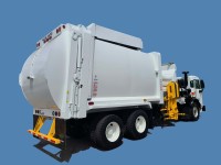 2020 Peterbilt 520 CNG with New Way Sidewinder 31yd Automated Side Loader Refuse Truck