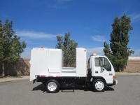 2004 GMC W5500 with New Way 6yd Satellite Side Loader Refuse Truck