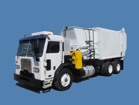 2014 Peterbilt 320 with Dadee Mfg Scorpion 30yd Automated Side Loader Refuse Truck