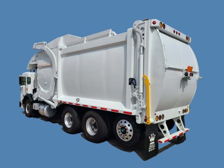 2017 Peterbilt 320 with McNeilus Atlantic 40yd Front Loader Refuse Truck