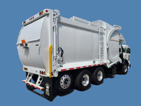 2017 Peterbilt 320 with McNeilus Atlantic 40yd Front Loader Refuse Truck