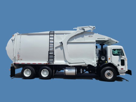 2012 Peterbilt 320 with New Way Mammoth 40yd Front Loader Refuse Truck