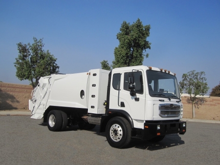 2014 Autocar Xpert CNG with New Way Viper 13 Yard Rear Loader Refuse Truck